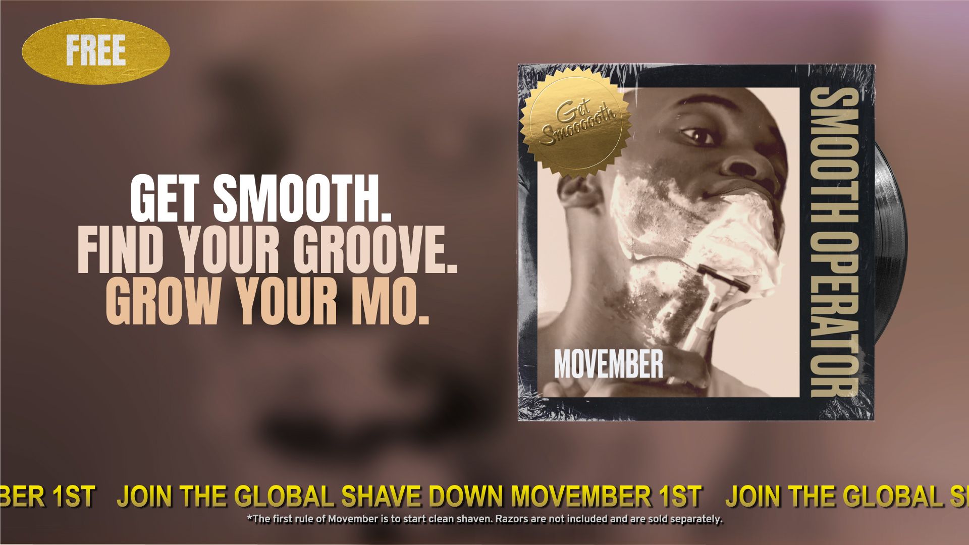 A graphic promoting Movember's global Shave Down.