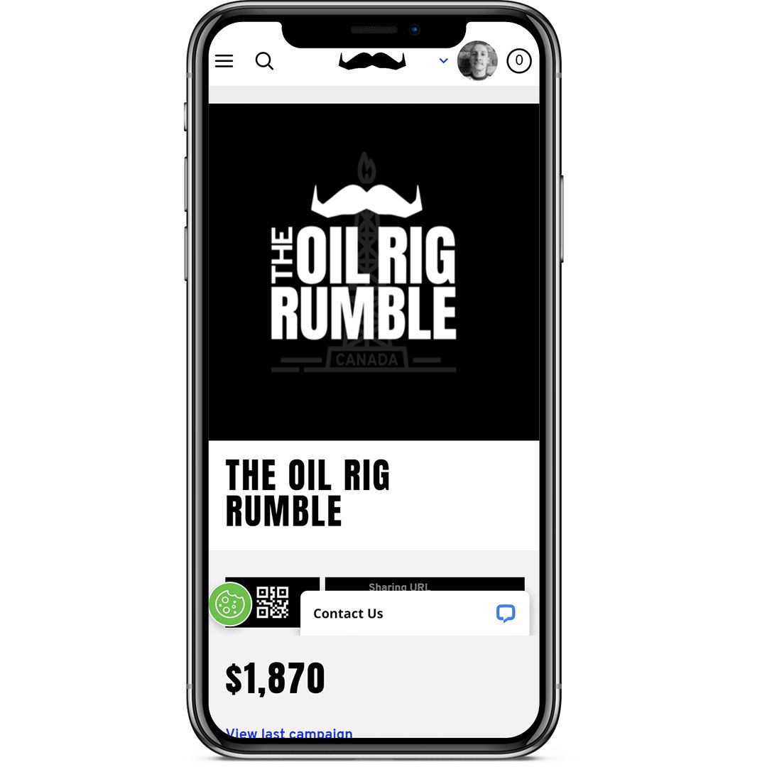 Screen capture of the movember.com Oil Rig Rumble challenge page.