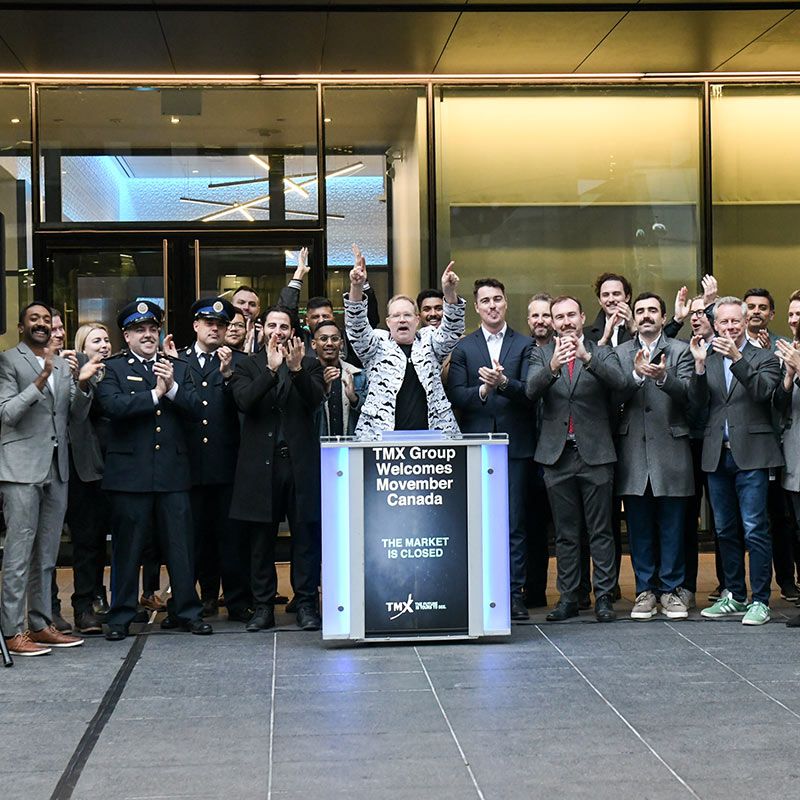 Movember sonne la cloche de clôture à la Bourse de Toronto