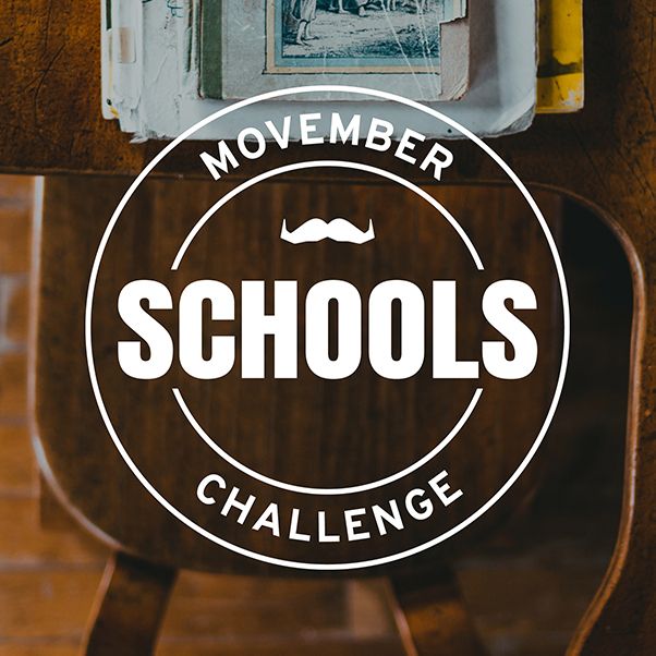 Graphic promoting the Movember Schools Challenge.