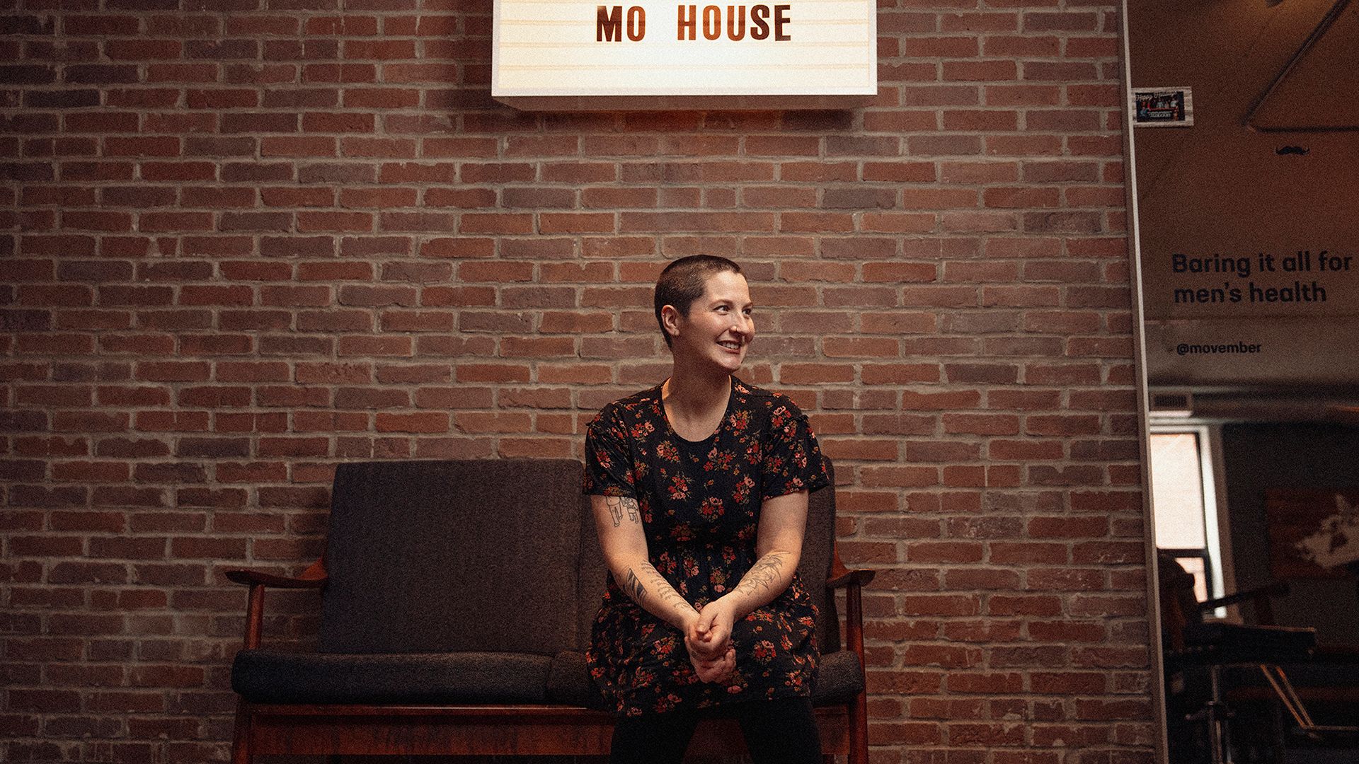 Mo Sister sits in Toronto Mo House