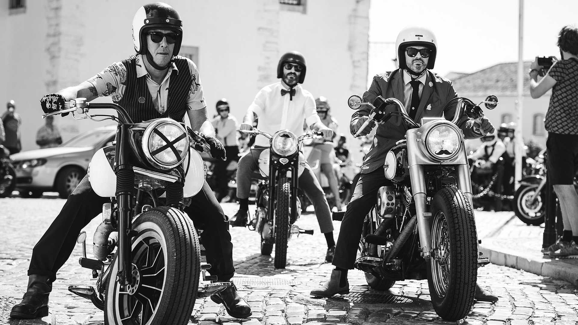 A convoy of motorcyclists during a DGR ride event.