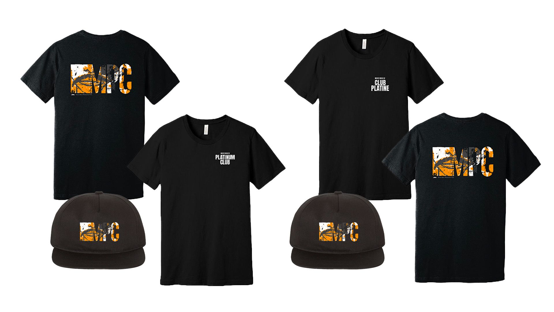 Photo of Movember-branded merchandise, exclusive to the Movember Platinum Club.